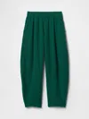 Gap Crinkle Gauze Easy Barrel Pants In Rain Forest Green