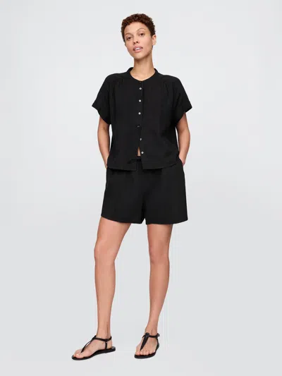 Gap Crinkle Gauze Easy Shorts In Black