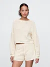 Gap Crochet Cropped Boatneck Sweater