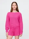 Shop Gap Crochet Cropped Boatneck Sweater
