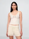 Gap Crochet Cropped Sweater Tank Top