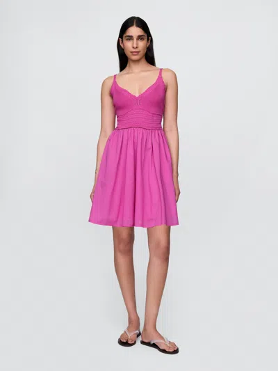 Gap Crochet Mixed Media Mini Dress