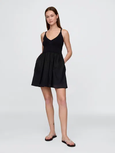 Gap Crochet Mixed Media Mini Dress