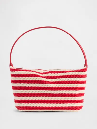Gap Crochet Stripe Mini Bag In Red