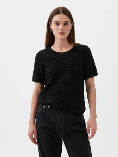 Gap Crochet Sweater In Black