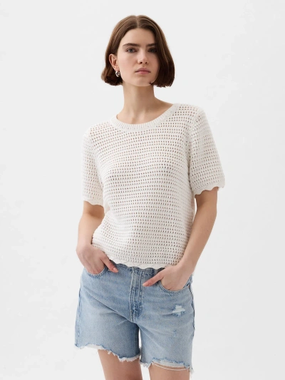 Gap Crochet Sweater In Off White