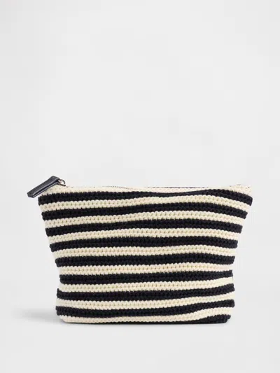 Gap Crochet Zip Pouch In Blue
