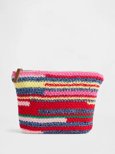 Gap Crochet Zip Pouch In Multi