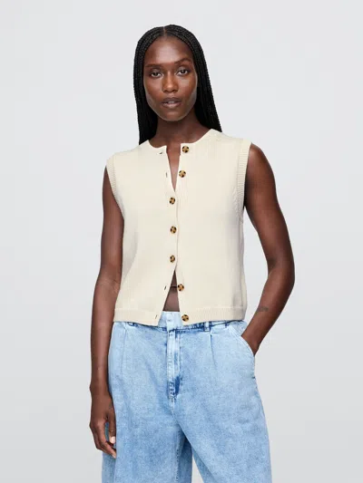 Gap Cropped Cardigan Sweater Vest
