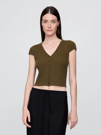 Gap Cropped Rib Cardigan