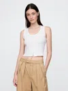 Gap Cropped Rib Top In Fresh White