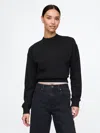 Gap Cropped Sweatshirt In Black