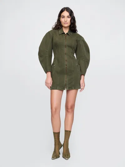 Gap × Cult Gaia Barrel Mini Dress In Olive Green Night