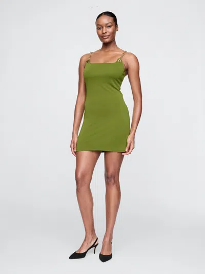 Gap × Cult Gaia Chain Mini Slip Dress In Calla Green