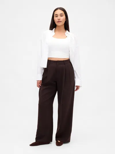 Gap Curvy 365 High Rise Pleated Trousers In White