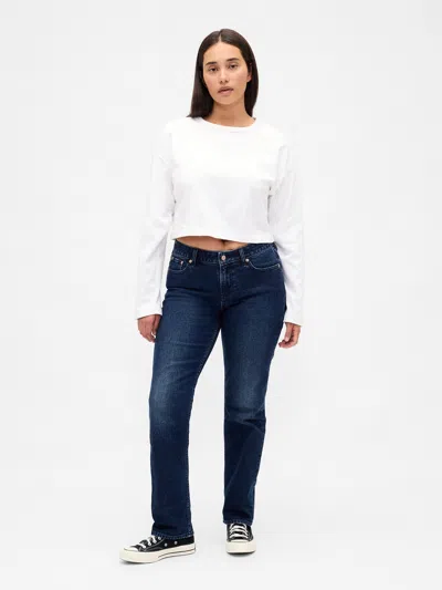 Gap Curvy Low Rise '90s Straight Jeans In Purple