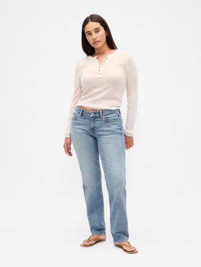Gap Curvy Low Rise '90s Straight Jeans In Purple