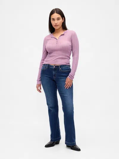 Gap Curvy Low Rise Long & Lean Jeans In Purple