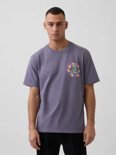 Gap De La Soul Relaxed Graphic T-shirt In Purple