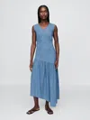 Gap Denim Asymmetrical Midi Dress