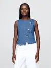 Gap Denim Asymmetrical Vest