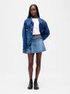 Gap Denim Belted Mini Skirt In Blue