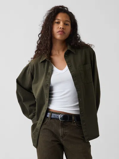 Gap Denim Big Shirt In Green