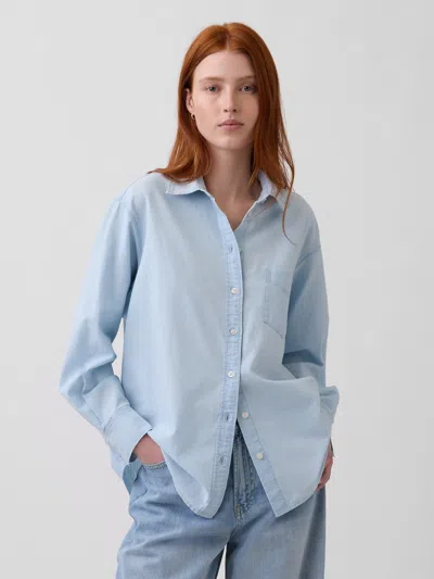 Gap Denim Big Shirt In Blue