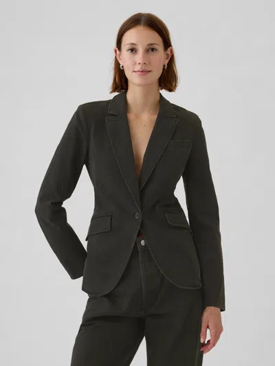 Gap Denim Blazer In Black Wash