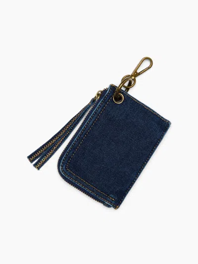 Gap Denim Card Case Bag Charm In Dark Wash