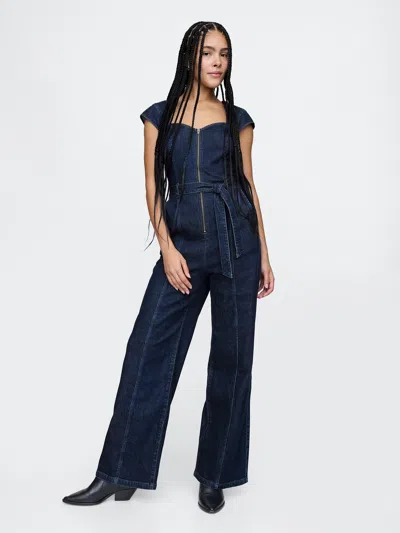 Gap Denim Jumpsuit In Dark Wash