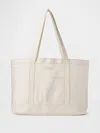 Gap Denim Logo Tote Bag In White Denim