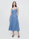 Gap Denim Maxi Dress In Medium Wash