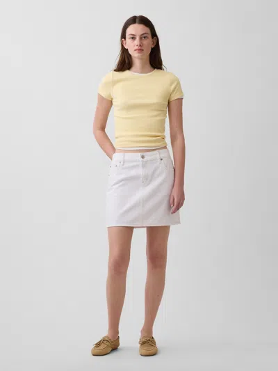 Gap Denim Mini Skirt In White