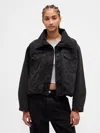 Gap Denim Oversized Cocoon Jacket In Black