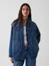 Gap Denim Oversized Shirt Jacket In Blue