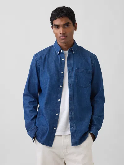 Gap Denim Pocket Shirt In Blue