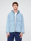 Gap Denim Ripstop Oversized Anorak Zip Jacket