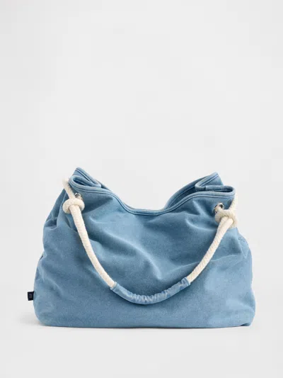 Gap Denim Rope Bucket Bag In Blue