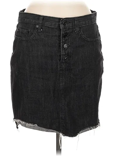 Pre-owned Gap Denim Skirt In Black