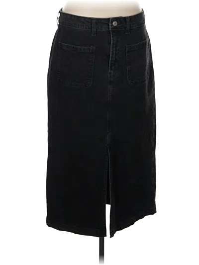 Pre-owned Gap Denim Skirt In Black