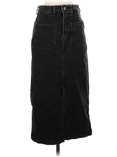 Pre-owned Gap Denim Skirt In Black