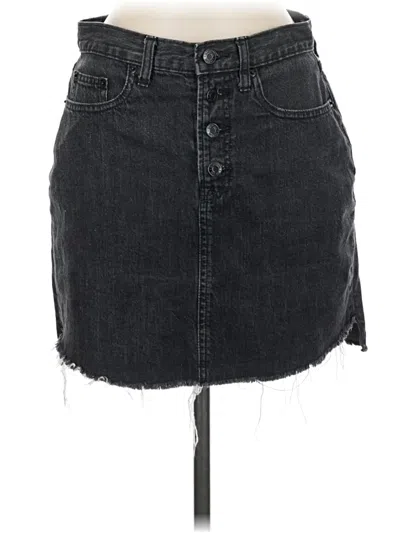 Pre-owned Gap Denim Skirt In Black