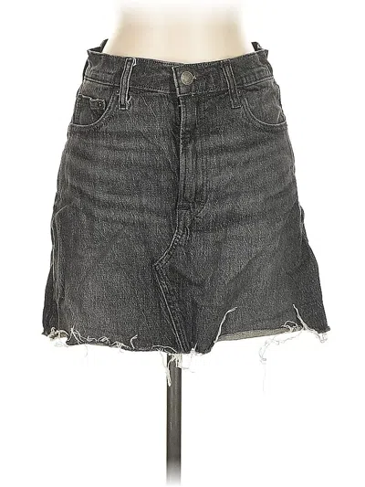 Pre-owned Gap Denim Skirt In Gray