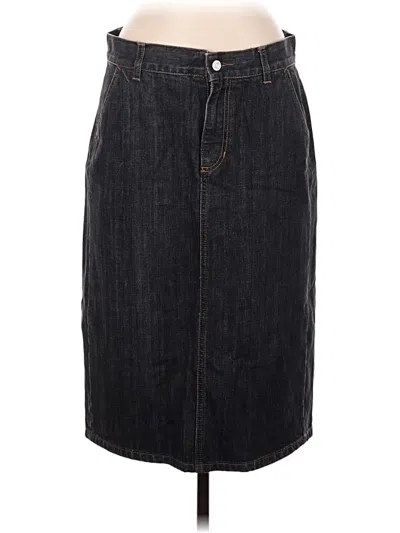 Pre-owned Gap Denim Skirt In Gray