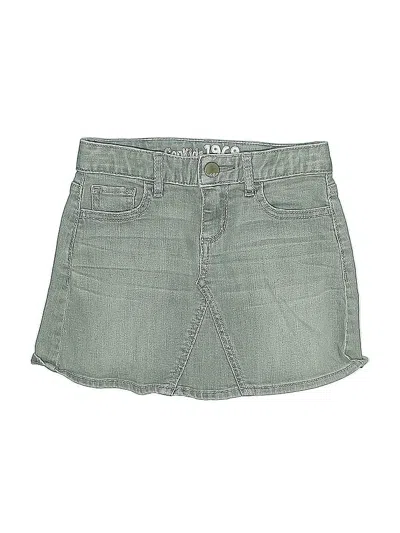 Pre-owned Gap Kids' Denim Skirt In Green