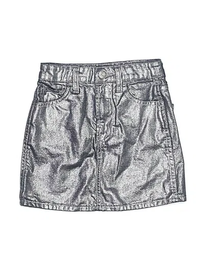 Pre-owned Gap Kids' Denim Skirt In Silver