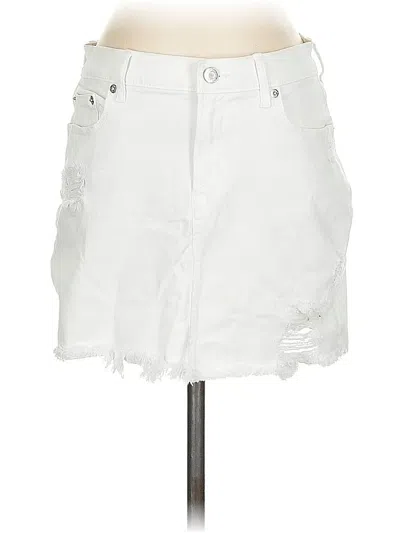 Pre-owned Gap Denim Skirt In White