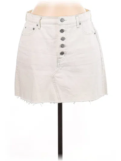Pre-owned Gap Denim Skirt In White