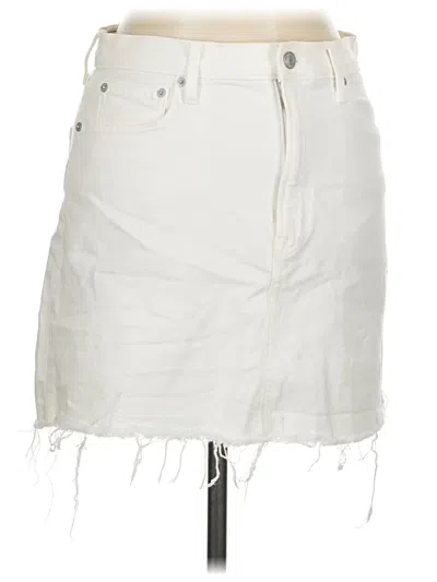Pre-owned Gap Denim Skirt In White